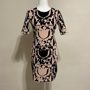 Price FIRM Tulip retro thick sweater dress ann taylor color block